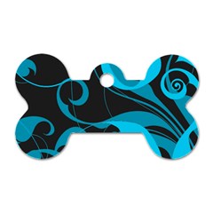 Floral pattern Dog Tag Bone (Two Sides)