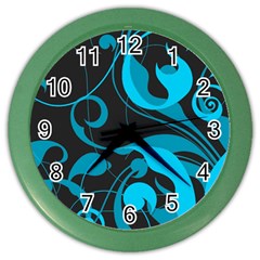 Floral pattern Color Wall Clocks