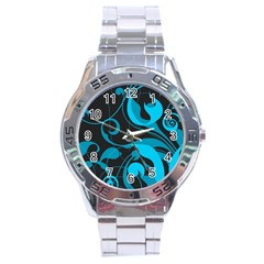 Floral pattern Stainless Steel Analogue Watch