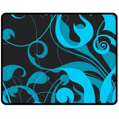 Floral pattern Double Sided Fleece Blanket (Medium) 