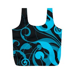 Floral pattern Full Print Recycle Bags (M) 