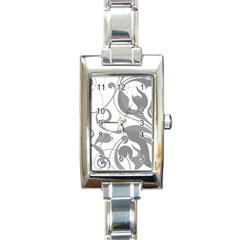 Floral Pattern Rectangle Italian Charm Watch by Valentinaart