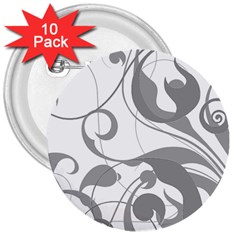 Floral Pattern 3  Buttons (10 Pack)  by Valentinaart