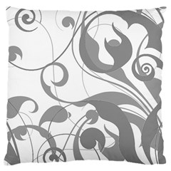 Floral Pattern Large Flano Cushion Case (two Sides) by Valentinaart