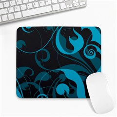 Floral Pattern Large Mousepads by Valentinaart