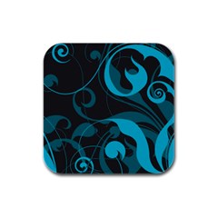 Floral Pattern Rubber Square Coaster (4 Pack)  by Valentinaart