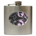 Floral pattern Hip Flask (6 oz) Front