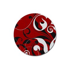 Floral Pattern Magnet 3  (round) by Valentinaart