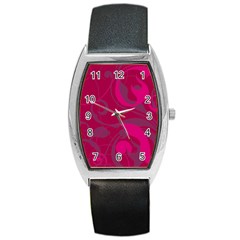 Floral Pattern Barrel Style Metal Watch by Valentinaart