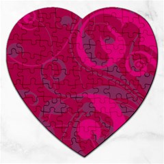 Floral Pattern Jigsaw Puzzle (heart) by Valentinaart