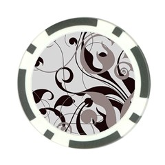 Floral Pattern Poker Chip Card Guard by Valentinaart