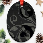 Floral pattern Oval Ornament (Two Sides) Front