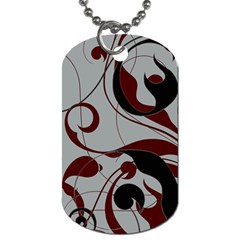 Floral Pattern Dog Tag (two Sides) by Valentinaart