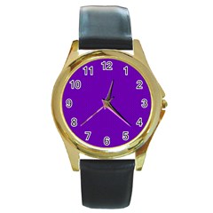 Color Round Gold Metal Watch