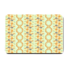 Ethnic Orange Pattern Small Doormat  by linceazul