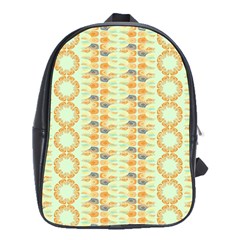 Ethnic Orange Pattern School Bags(large)  by linceazul