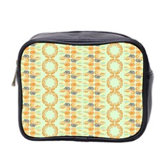 Ethnic Orange Pattern Mini Toiletries Bag 2-side by linceazul