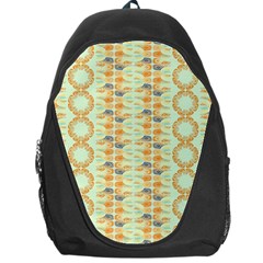 Ethnic Orange Pattern Backpack Bag by linceazul