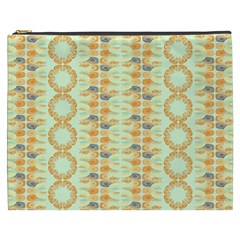 Ethnic Orange Pattern Cosmetic Bag (xxxl)  by linceazul