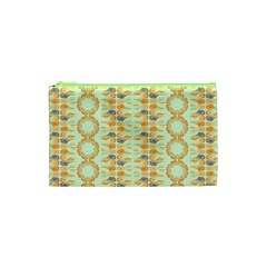 Ethnic Orange Pattern Cosmetic Bag (xs) by linceazul