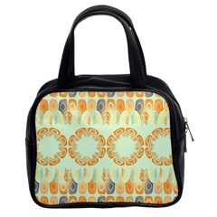 Ethnic Orange Pattern Classic Handbags (2 Sides) by linceazul