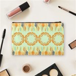 Ethnic Orange Pattern Cosmetic Bag (Medium)  Back