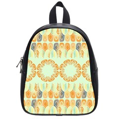 Ethnic Orange Pattern School Bags (small)  by linceazul