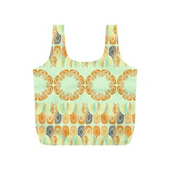 Ethnic Orange Pattern Full Print Recycle Bags (s)  by linceazul