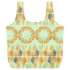 Ethnic Orange Pattern Full Print Recycle Bags (l)  by linceazul