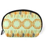 Ethnic Orange Pattern Accessory Pouches (Large)  Back