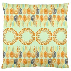 Ethnic Orange Pattern Standard Flano Cushion Case (one Side) by linceazul