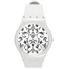 Ornament  Round Plastic Sport Watch (m) by Valentinaart