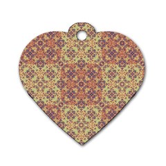 Vintage Ornate Baroque Dog Tag Heart (two Sides) by dflcprints