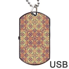 Vintage Ornate Baroque Dog Tag Usb Flash (two Sides) by dflcprints