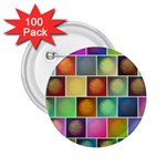 Multicolored Suns 2.25  Buttons (100 pack)  Front