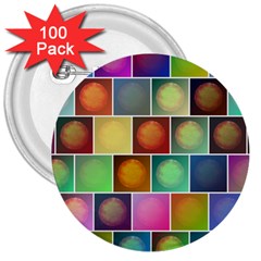 Multicolored Suns 3  Buttons (100 Pack)  by linceazul