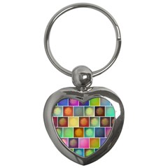 Multicolored Suns Key Chains (heart)  by linceazul