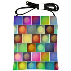 Multicolored Suns Shoulder Sling Bags by linceazul