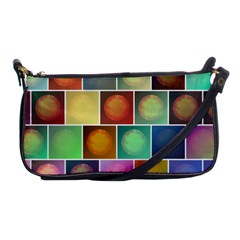 Multicolored Suns Shoulder Clutch Bags by linceazul