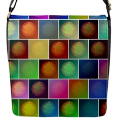 Multicolored Suns Flap Messenger Bag (s) by linceazul