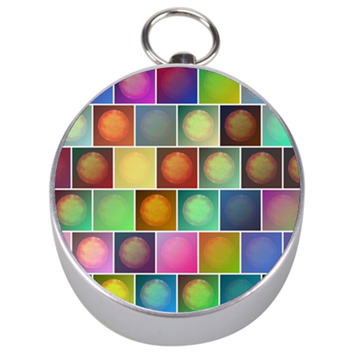 Multicolored Suns Silver Compasses