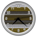 Pattern Wall Clocks (Silver)  Front