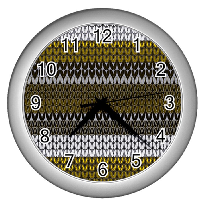 Pattern Wall Clocks (Silver) 