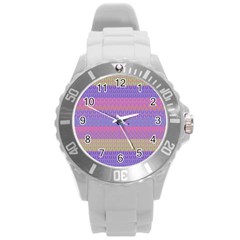 Pattern Round Plastic Sport Watch (L)