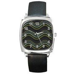 Abstraction Square Metal Watch by Valentinaart