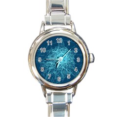 Shattered Glass Round Italian Charm Watch by linceazul