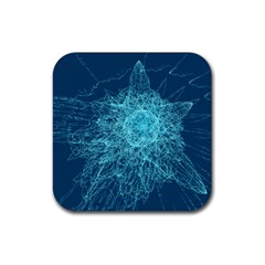 Shattered Glass Rubber Coaster (square)  by linceazul