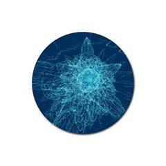 Shattered Glass Rubber Coaster (round)  by linceazul