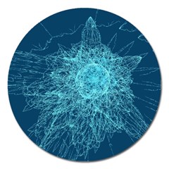 Shattered Glass Magnet 5  (round) by linceazul