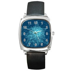 Shattered Glass Square Metal Watch by linceazul